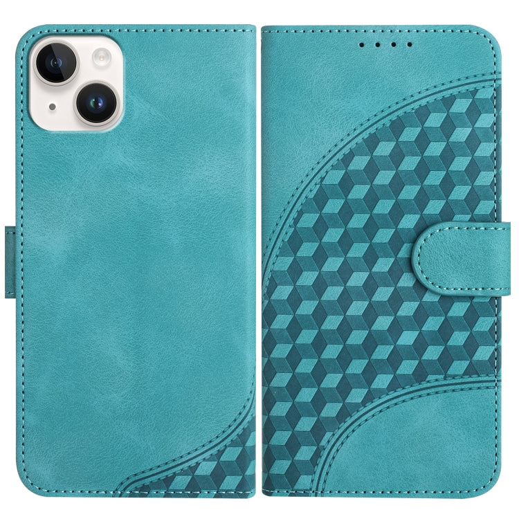 YX0060 Elephant Head Embossed Phone Leather Case with Lanyard, For iPhone 15 Pro, For iPhone 15 Plus, For iPhone 15
