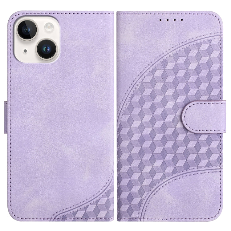 YX0060 Elephant Head Embossed Phone Leather Case with Lanyard, For iPhone 15 Pro, For iPhone 15 Plus, For iPhone 15