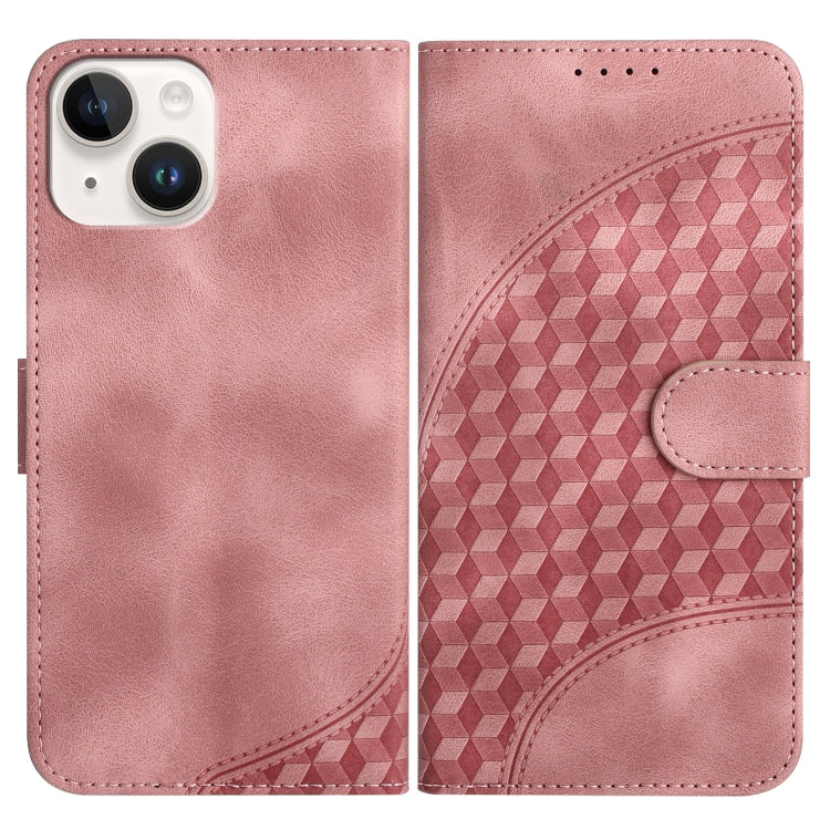 YX0060 Elephant Head Embossed Phone Leather Case with Lanyard, For iPhone 15 Pro, For iPhone 15 Plus, For iPhone 15
