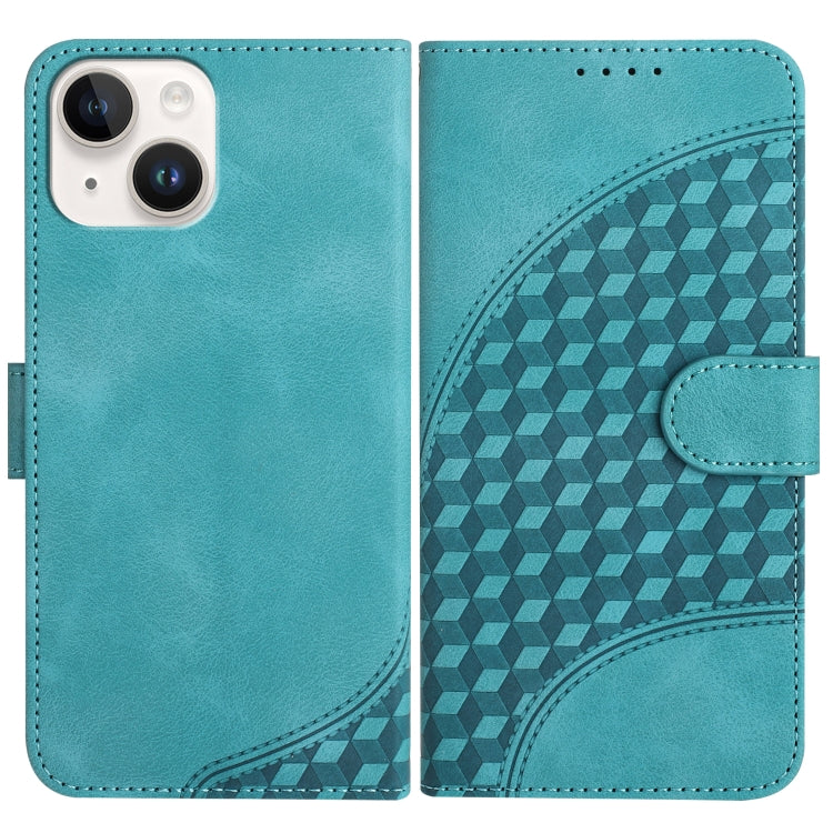 YX0060 Elephant Head Embossed Phone Leather Case with Lanyard, For iPhone 15 Pro, For iPhone 15 Plus, For iPhone 15