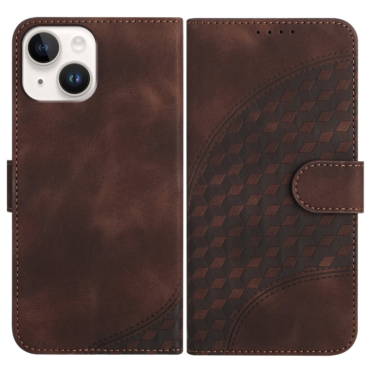 YX0060 Elephant Head Embossed Phone Leather Case with Lanyard, For iPhone 15 Pro, For iPhone 15 Plus, For iPhone 15