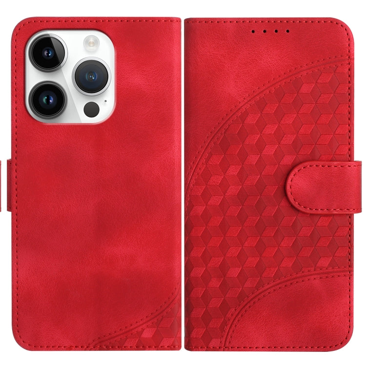 YX0060 Elephant Head Embossed Phone Leather Case with Lanyard, For iPhone 14 Plus, For iPhone 14, For iPhone 14 Pro