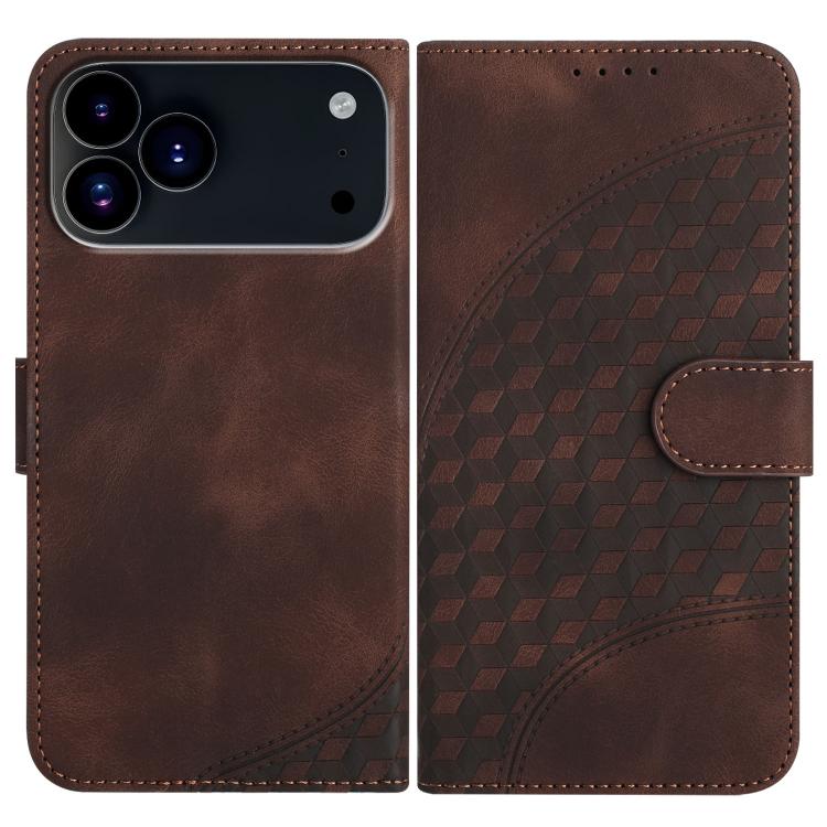 جراب هاتف جلدي منقوش برأس فيل YX0060 مع حبل، مناسب لأجهزة iPhone 17 Pro Max وiPhone 17 Pro وiPhone 17 وiPhone 17 Air وiPhone 16e وiPhone 16 Pro Max