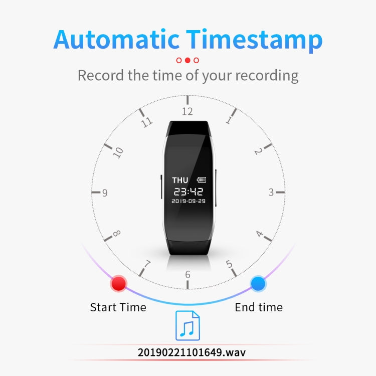 JNN C5 HD Noise Reduction Smart Recording Electronic Bracelet