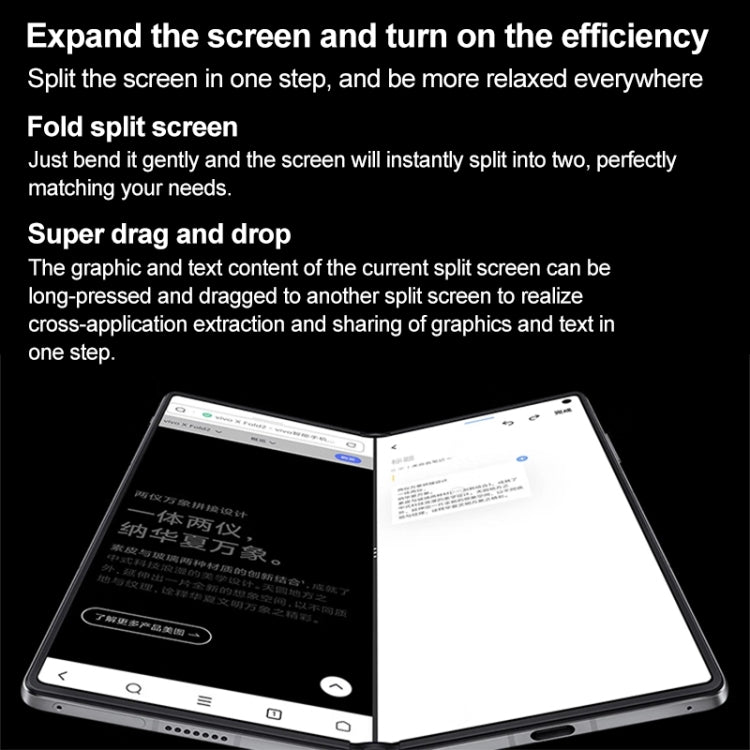 vivo X Fold3 Pro, Face ID / Fingerprint Identification, 8.03 inch + 6.53 inch Android 14 OriginOS 4 Snapdragon 8 Gen 3 Octa Core 3.3GHz, OTG, NFC, Network: 5G