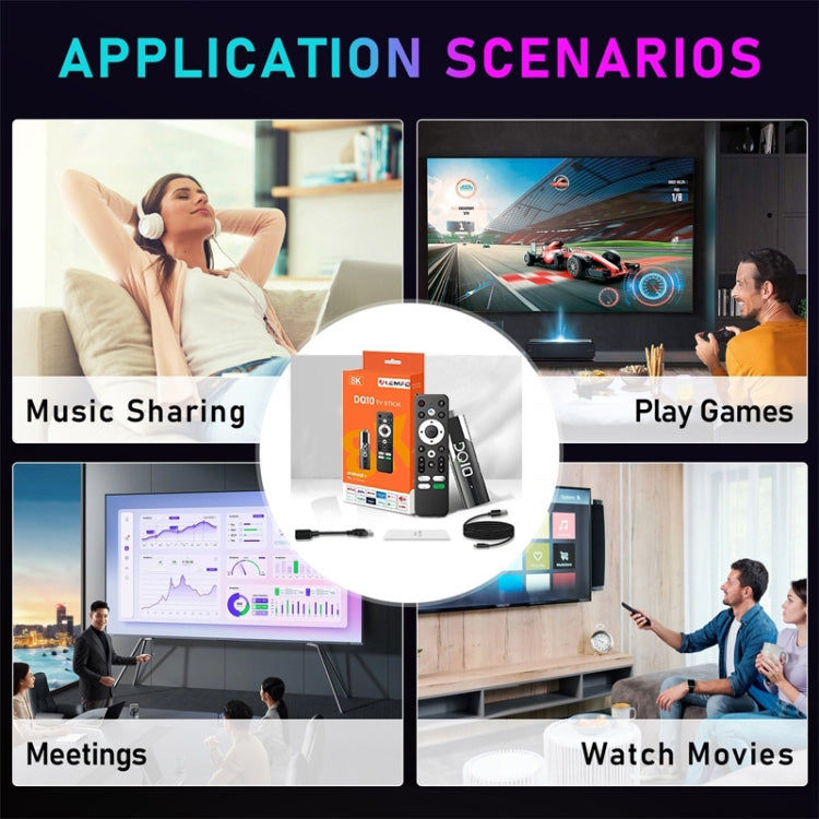 LEMFO DQ10 Allwinner H618 Quad Core ARM Cortex A53 8K HD Android TV Stick