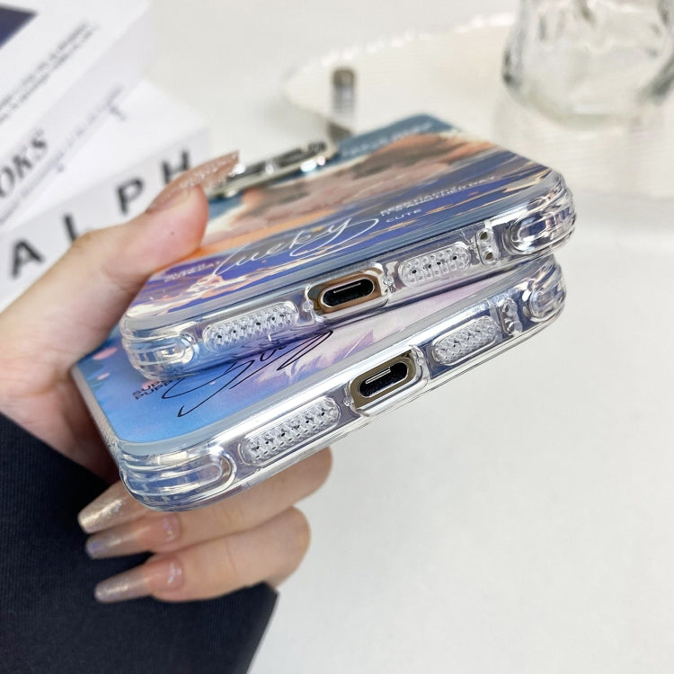 جراب هاتف مضاد للصدمات بتغطية كاملة وتصميم إشعاعي بنمط توضيحي، مناسب لهاتف iPhone 14 Pro وiPhone 14 Pro Max وiPhone 13 Pro Max وiPhone 13 Pro