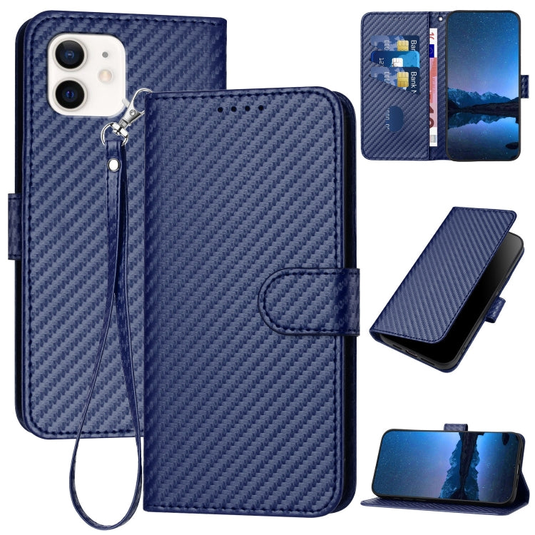 جراب هاتف YX0070 من ألياف الكربون مع مشبك جلدي وحزام، مناسب لأجهزة iPhone 13 Pro Max وiPhone 13 Pro وiPhone 13 وiPhone 13 mini وiPhone 12 / 12 Pro وiPhone 12 Pro Max