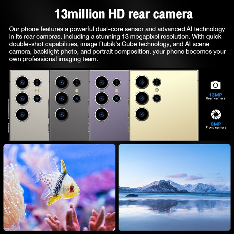 S24 Ultra / L26A، شاشة 6.75 بوصة، أندرويد 8.1 MTK6753 ثماني النواة، شبكة: 4G، ثنائي الشريحة، 3 جيجابايت + 64 جيجابايت