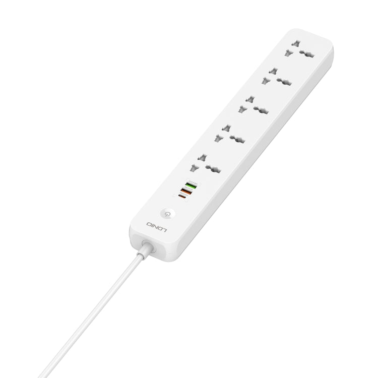 LDNIO SC5319 5-position Travel Home Office Socket with 38W USB Ports, Cable Length: 2m