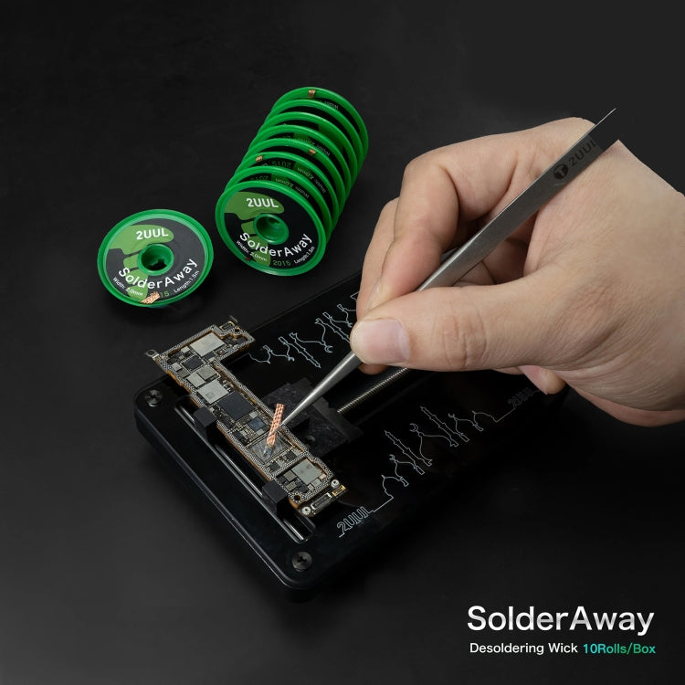فتيل إزالة اللحام SolderAway DW11 2UUL 10 في 1، مقاس 2.0 مم، 2015، الطول: 1.5 متر