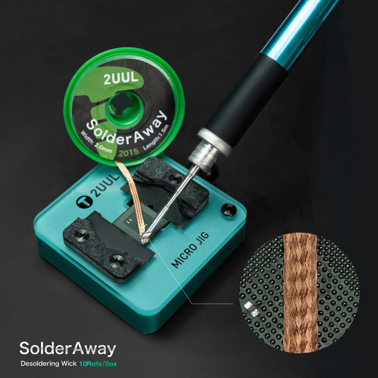 فتيل إزالة اللحام SolderAway DW11 2UUL 10 في 1، مقاس 2.0 مم، 2015، الطول: 1.5 متر