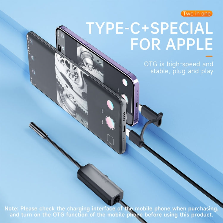 AN112 2 in 1 USB-C / Type-C + 8 Pin Interface 5.5mm HD Industry Endoscope