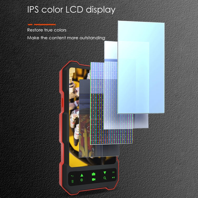 T21 4.5 inch IPS Color Screen 7.9mm Triple Camera Split Hard Cable Industrial Endoscope