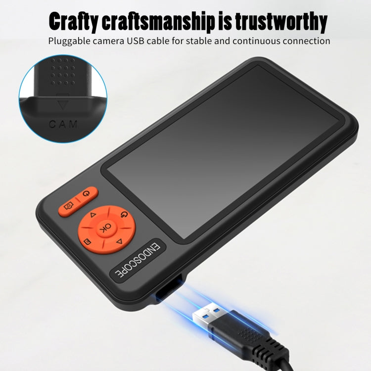 T29 5 inch IPS Screen 3.9mm Single Lens IP67 Waterproof Industrial Endoscope With Bracket