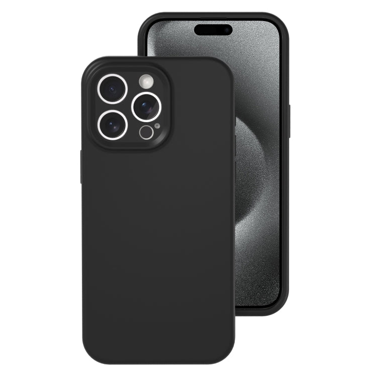 جراب هاتف بتغطية كاملة من السيليكون السائل بفتحة دقيقة، مناسب لهاتف iPhone 15 Pro