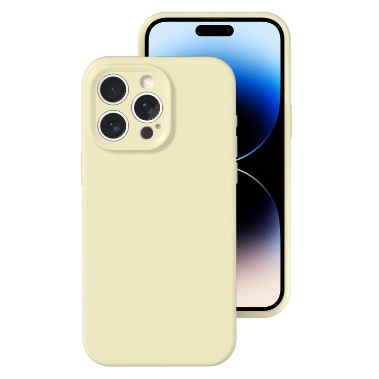 جراب هاتف بتغطية كاملة من السيليكون السائل بفتحة دقيقة، مناسب لهاتف iPhone 14 Pro
