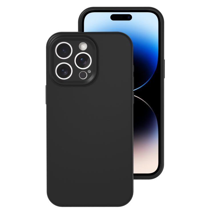 جراب هاتف بتغطية كاملة من السيليكون السائل بفتحة دقيقة، مناسب لهاتف iPhone 14 Pro