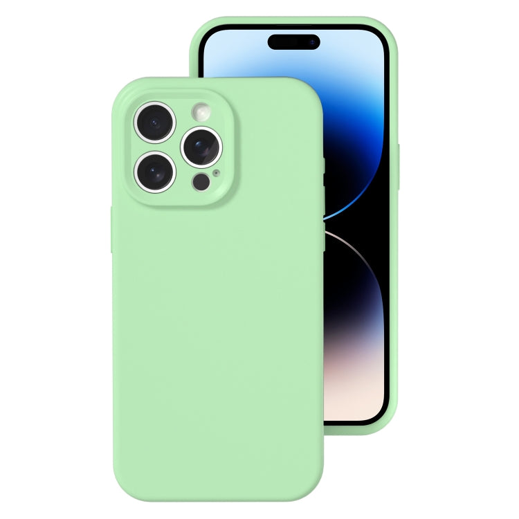 جراب هاتف بتغطية كاملة من السيليكون السائل بفتحة دقيقة، مناسب لهاتف iPhone 14 Pro