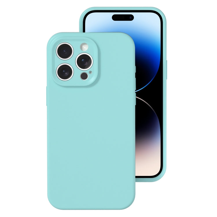 جراب هاتف بتغطية كاملة من السيليكون السائل بفتحة دقيقة، مناسب لهاتف iPhone 14 Pro