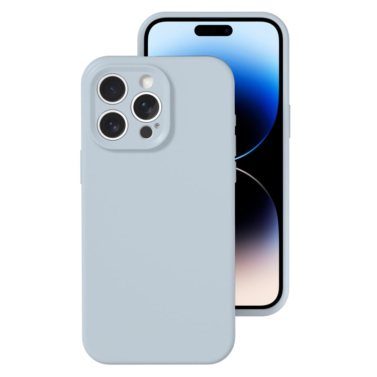 جراب هاتف بتغطية كاملة من السيليكون السائل بفتحة دقيقة، مناسب لهاتف iPhone 14 Pro