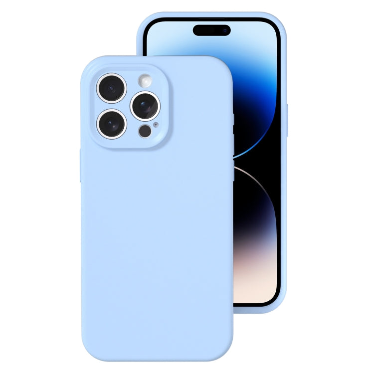 جراب هاتف بتغطية كاملة من السيليكون السائل بفتحة دقيقة، مناسب لهاتف iPhone 14 Pro