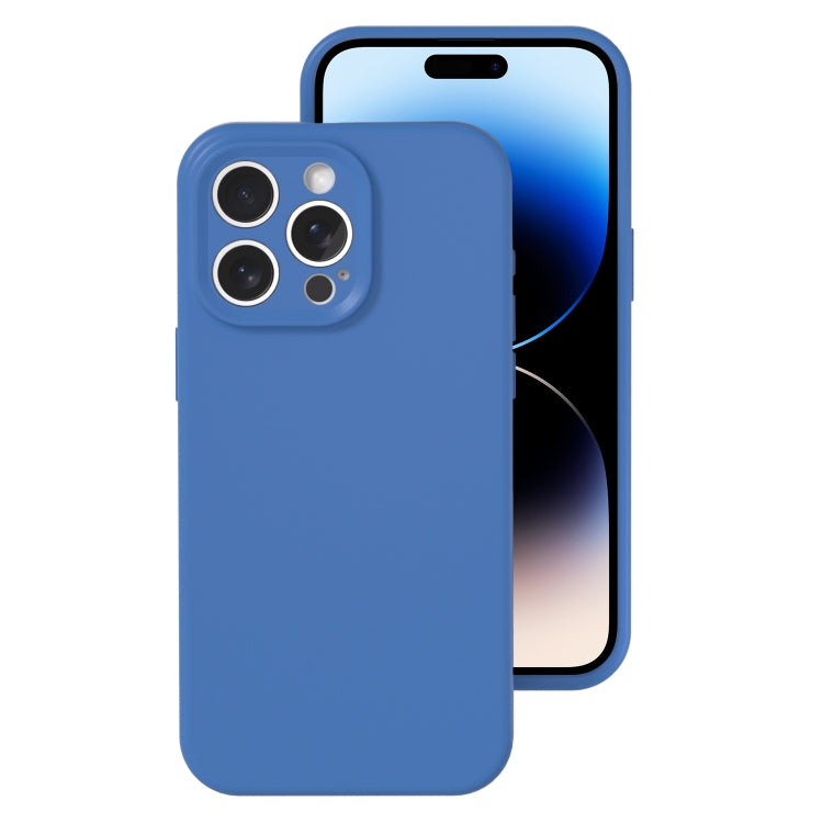 جراب هاتف بتغطية كاملة من السيليكون السائل بفتحة دقيقة، مناسب لهاتف iPhone 14 Pro