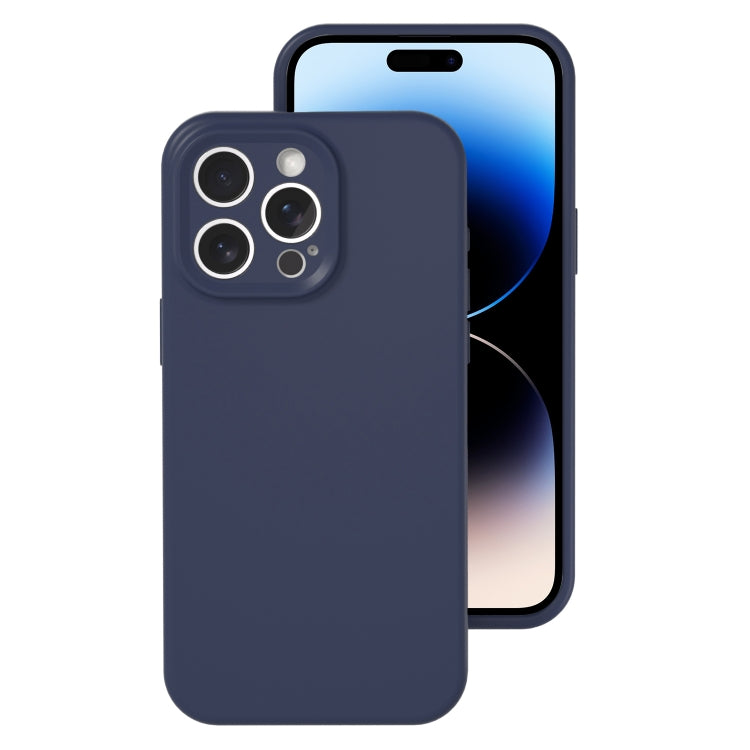 جراب هاتف بتغطية كاملة من السيليكون السائل بفتحة دقيقة، مناسب لهاتف iPhone 14 Pro