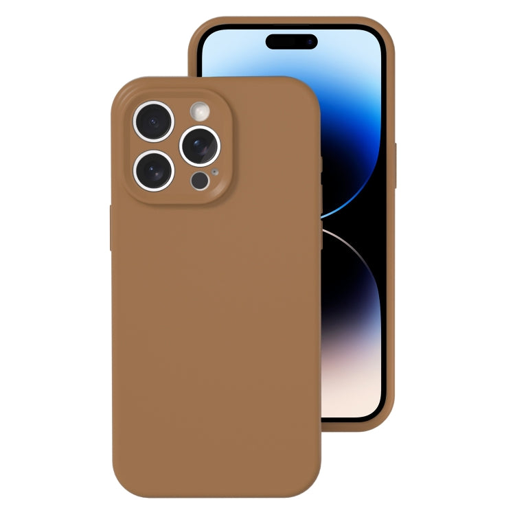 جراب هاتف من السيليكون السائل بفتحة دقيقة، بلون هلامي، بتغطية كاملة، لهاتف iPhone 14 Pro Max