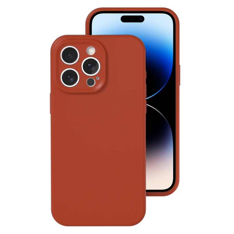 جراب هاتف من السيليكون السائل بفتحة دقيقة، بلون هلامي، بتغطية كاملة، لهاتف iPhone 14 Pro Max
