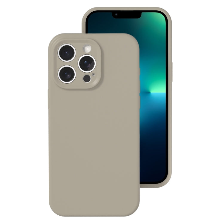 جراب هاتف من السيليكون السائل بفتحة دقيقة، بلون هلامي، بتغطية كاملة، لهاتف iPhone 13 Pro Max