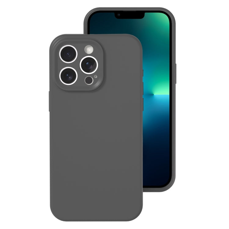 جراب هاتف من السيليكون السائل بفتحة دقيقة، بلون هلامي، بتغطية كاملة، لهاتف iPhone 13 Pro Max