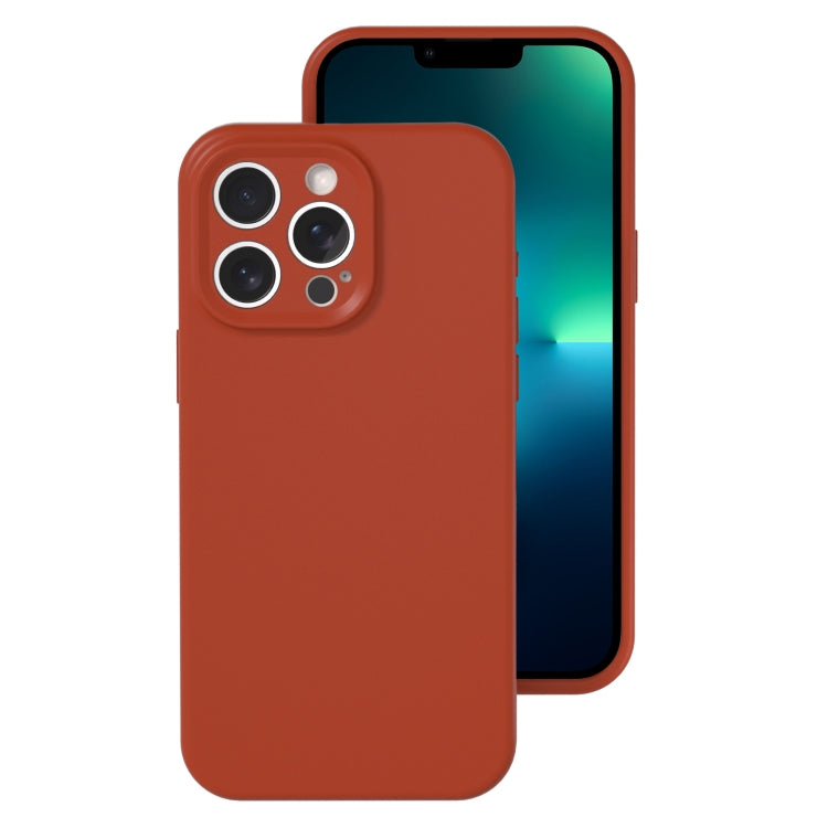 جراب هاتف من السيليكون السائل بفتحة دقيقة، بلون هلامي، بتغطية كاملة، لهاتف iPhone 13 Pro Max