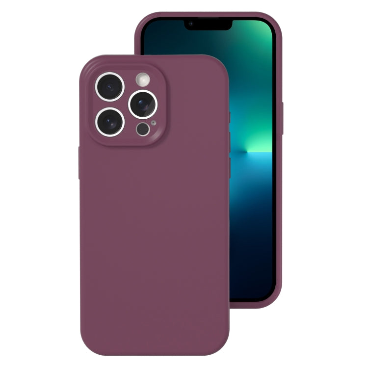 جراب هاتف من السيليكون السائل بفتحة دقيقة، بلون هلامي، بتغطية كاملة، لهاتف iPhone 13 Pro Max