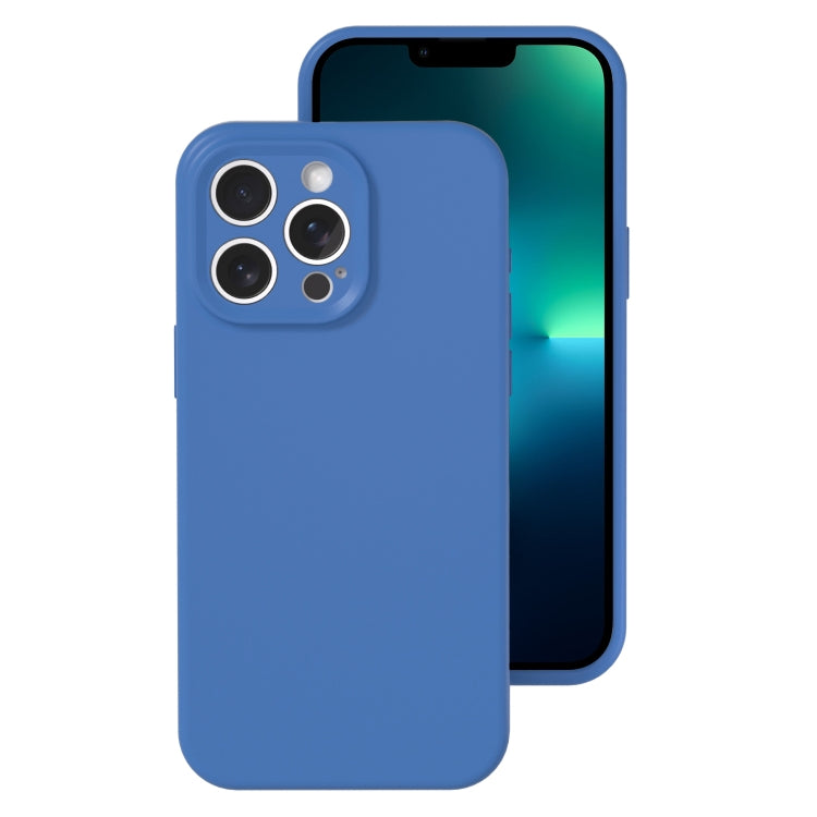 جراب هاتف من السيليكون السائل بفتحة دقيقة، بلون هلامي، بتغطية كاملة، لهاتف iPhone 13 Pro Max