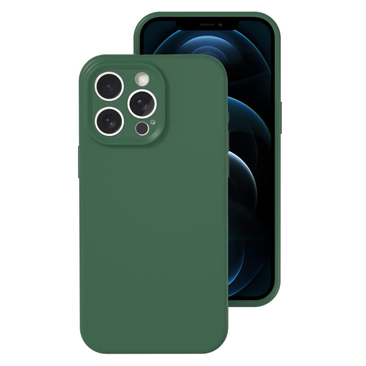 جراب هاتف من السيليكون السائل بفتحة دقيقة، بلون هلامي، بتغطية كاملة، لهاتف iPhone 12 Pro Max
