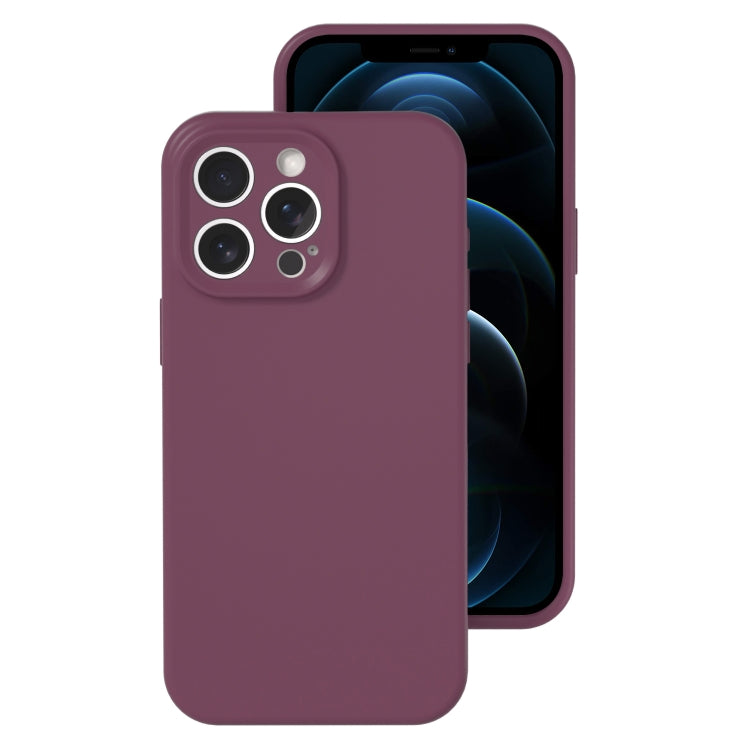 جراب هاتف من السيليكون السائل بفتحة دقيقة، بلون هلامي، بتغطية كاملة، لهاتف iPhone 12 Pro Max