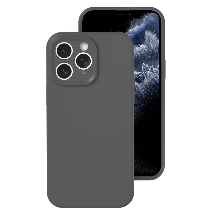 جراب هاتف من السيليكون السائل بفتحة دقيقة، بلون هلامي، بتغطية كاملة، لهاتف iPhone 11 Pro Max