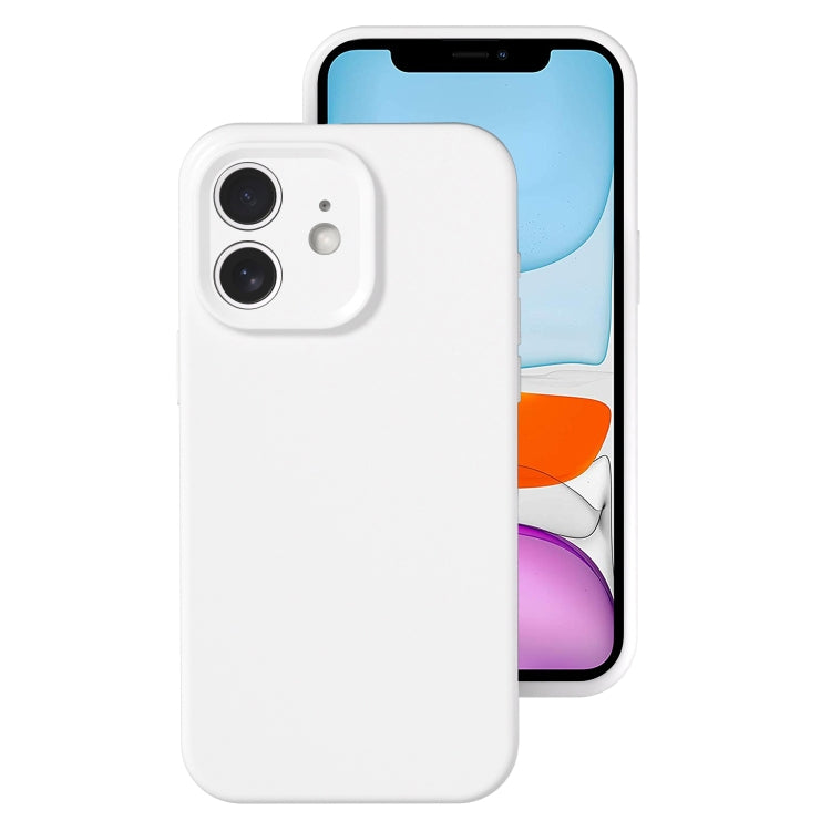 جراب هاتف بتغطية كاملة بلون هلامي من السيليكون السائل بفتحة دقيقة، مناسب لهاتف iPhone 11