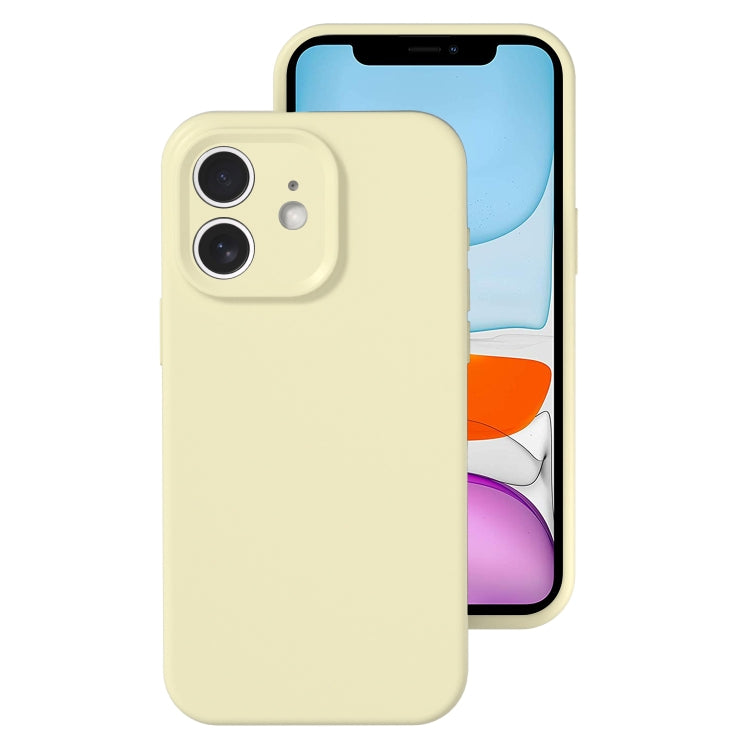 جراب هاتف بتغطية كاملة بلون هلامي من السيليكون السائل بفتحة دقيقة، مناسب لهاتف iPhone 11