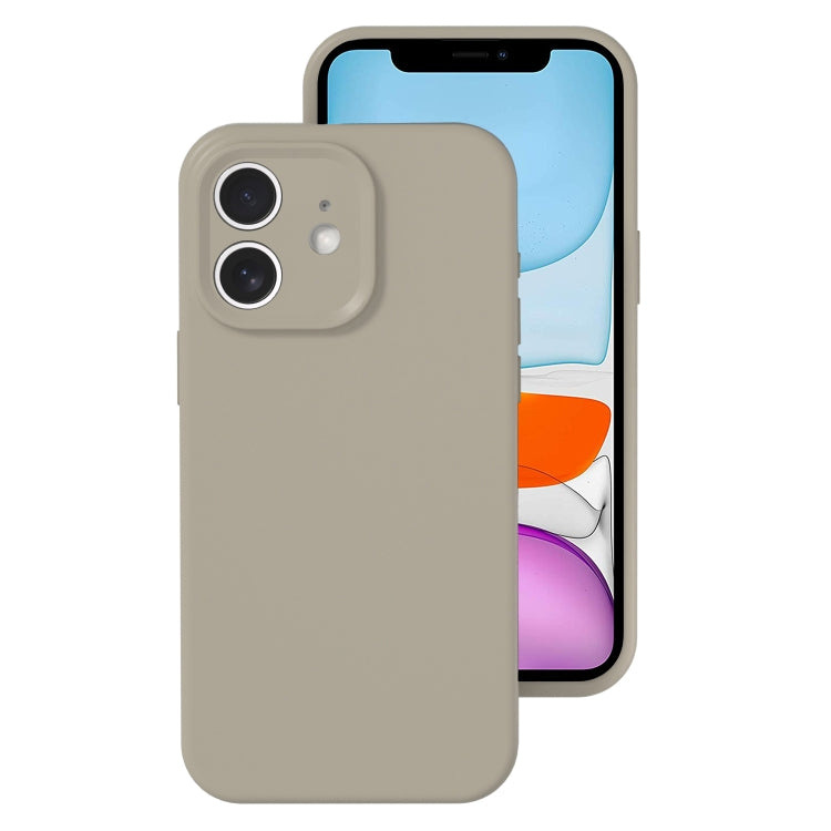جراب هاتف بتغطية كاملة بلون هلامي من السيليكون السائل بفتحة دقيقة، مناسب لهاتف iPhone 11