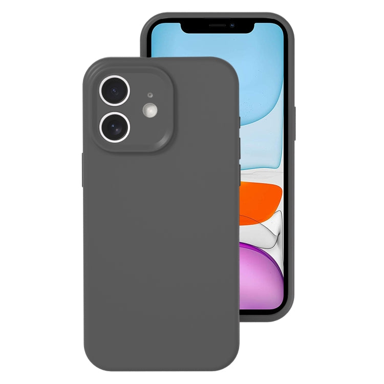 جراب هاتف بتغطية كاملة بلون هلامي من السيليكون السائل بفتحة دقيقة، مناسب لهاتف iPhone 11