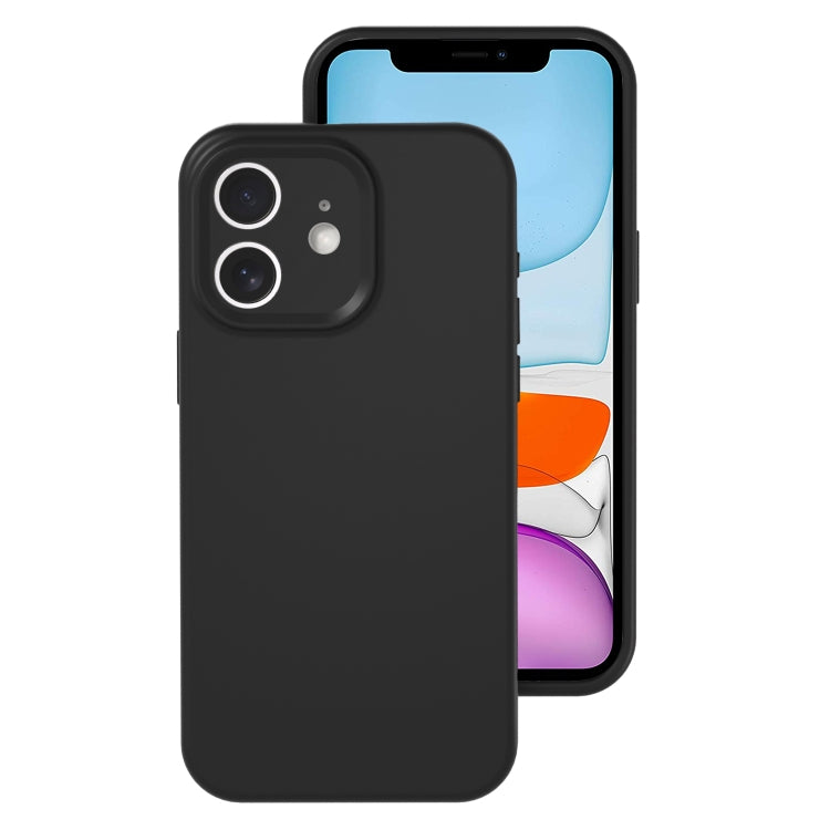جراب هاتف بتغطية كاملة بلون هلامي من السيليكون السائل بفتحة دقيقة، مناسب لهاتف iPhone 11