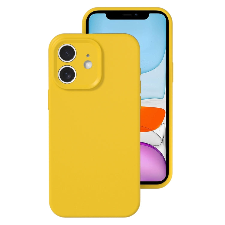 جراب هاتف بتغطية كاملة بلون هلامي من السيليكون السائل بفتحة دقيقة، مناسب لهاتف iPhone 11