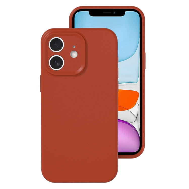 جراب هاتف بتغطية كاملة بلون هلامي من السيليكون السائل بفتحة دقيقة، مناسب لهاتف iPhone 11