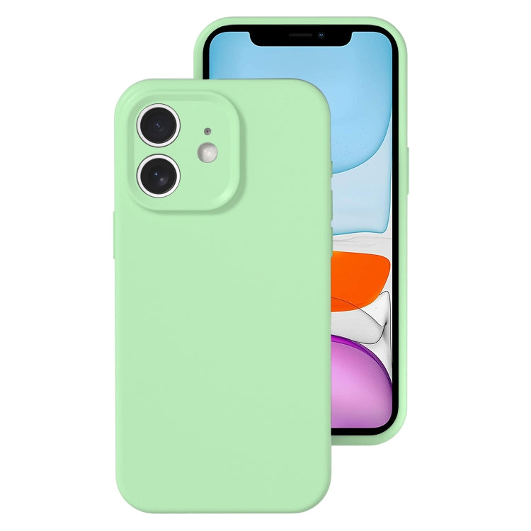 جراب هاتف بتغطية كاملة بلون هلامي من السيليكون السائل بفتحة دقيقة، مناسب لهاتف iPhone 11