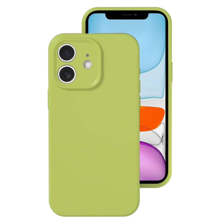 جراب هاتف بتغطية كاملة بلون هلامي من السيليكون السائل بفتحة دقيقة، مناسب لهاتف iPhone 11