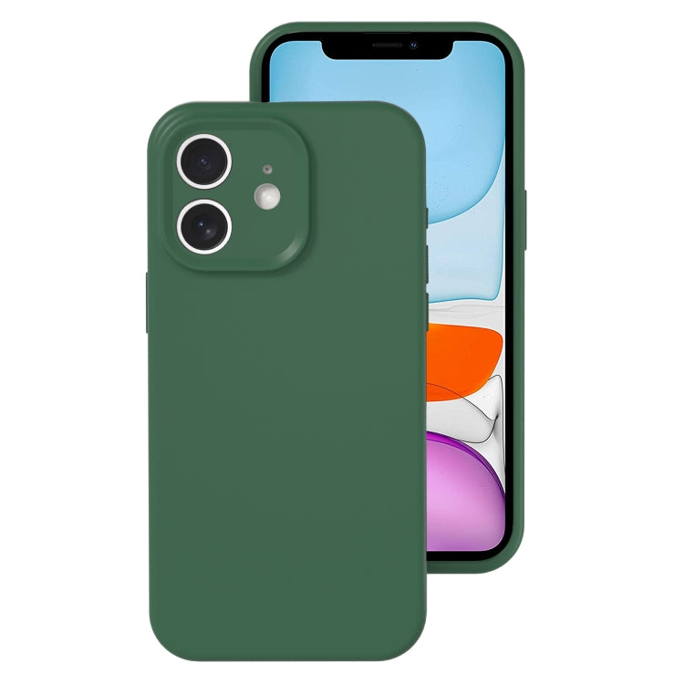 جراب هاتف بتغطية كاملة بلون هلامي من السيليكون السائل بفتحة دقيقة، مناسب لهاتف iPhone 11