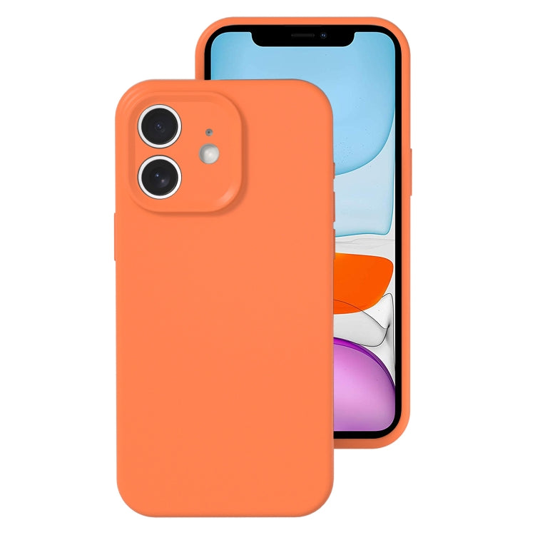 جراب هاتف بتغطية كاملة بلون هلامي من السيليكون السائل بفتحة دقيقة، مناسب لهاتف iPhone 11