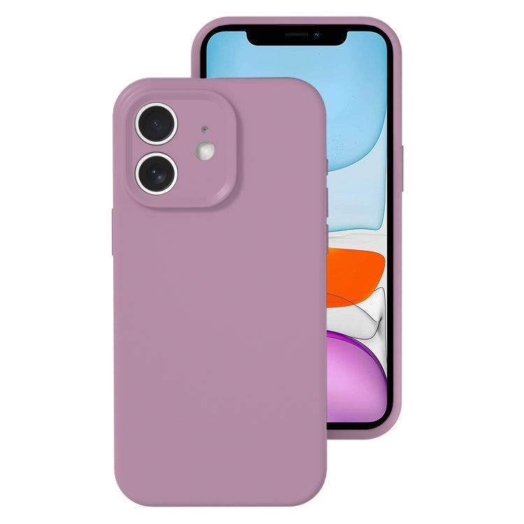 جراب هاتف بتغطية كاملة بلون هلامي من السيليكون السائل بفتحة دقيقة، مناسب لهاتف iPhone 11